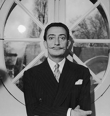 Salvador Dali grew a flamboyant moustache waxed and upturned styled after