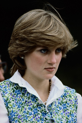 Lady Diana Spencer watches Prince Charles play polo at Tidworth during their