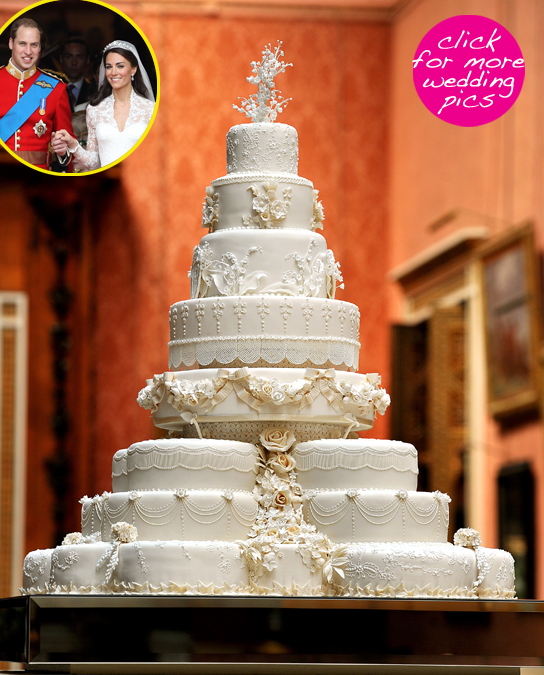 royal wedding 2011 cake. The eight-tiered wedding cake,
