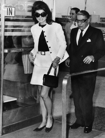 Jackie Kennedy and Aristotle Onassis June 5 1969 at Kennedy Airport 